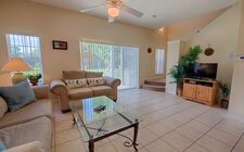 Spacious living room with flat-screen TV