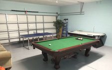 Garage converted as a game-room