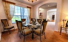 Formal dining area to the front of the villa