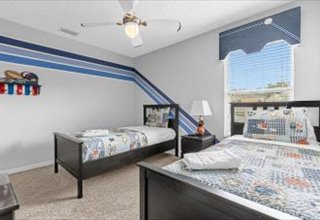 Boys bedroom with two twin beds