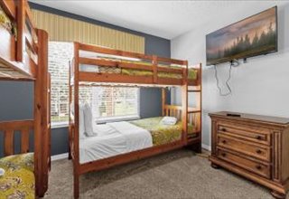 Boys bedroom with two bunk beds