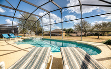 South-facing pool and spa