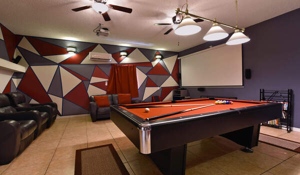 The best games-room and theater your kids will remember!