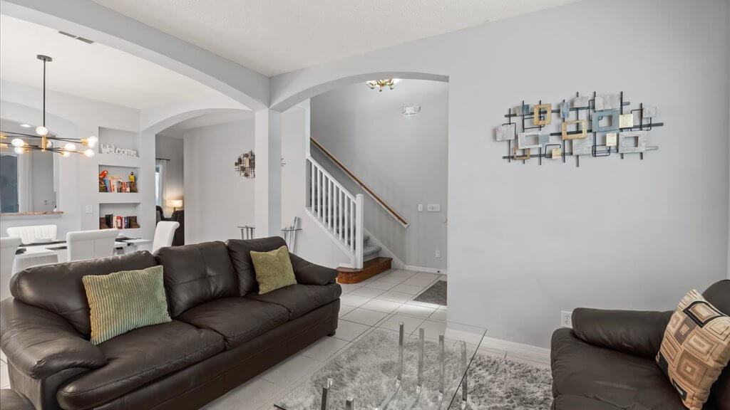 Living room with modern furniture