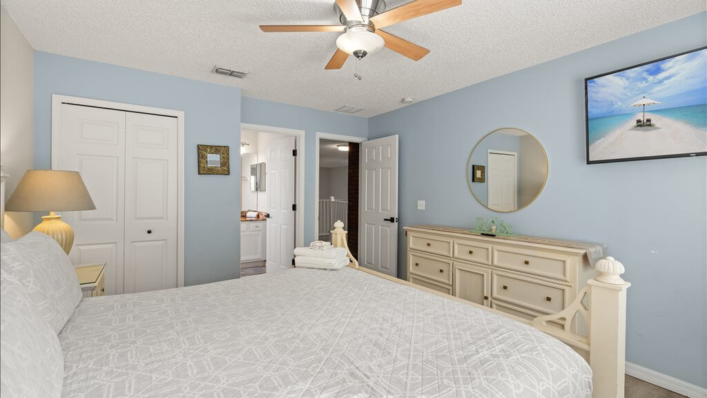 This bedroom offers a 50" 4K-UHD ROKU SMART TV