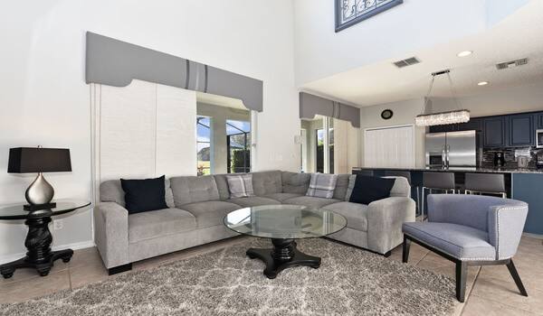 Emerald Island Rental: Family room towards the rear of the house