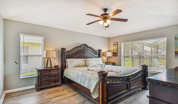 Grand master bedroom with king size bed