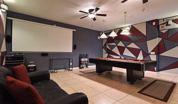 Pool table and theater-room make this the best villa choice