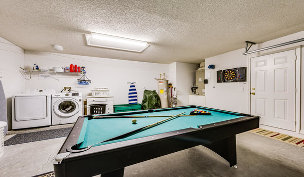 Garage with pool table