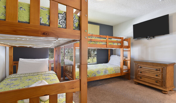 Bedroom #6: With two bunk beds this room sleeps four