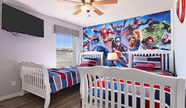 Kids bedroom #2 - Beach Themed bedroom has two twin beds
