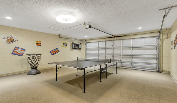 Garage converted as a fun games-room